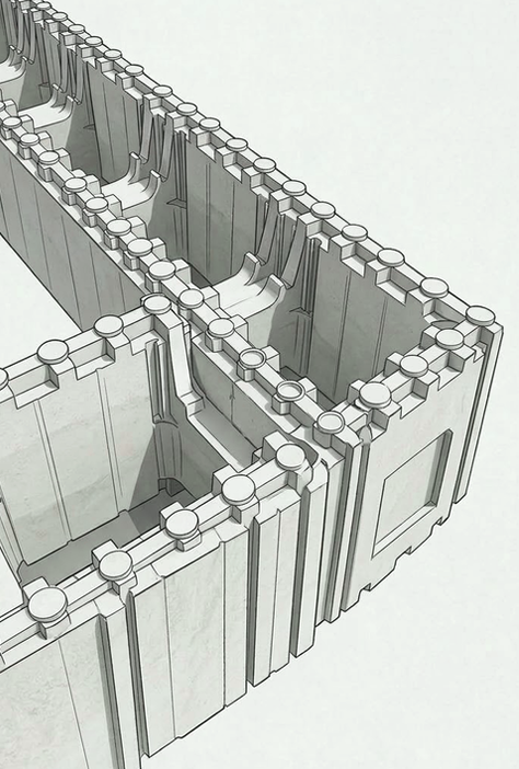 Vue de profil du bloc MCP montrant les 8 modules de 25 cm